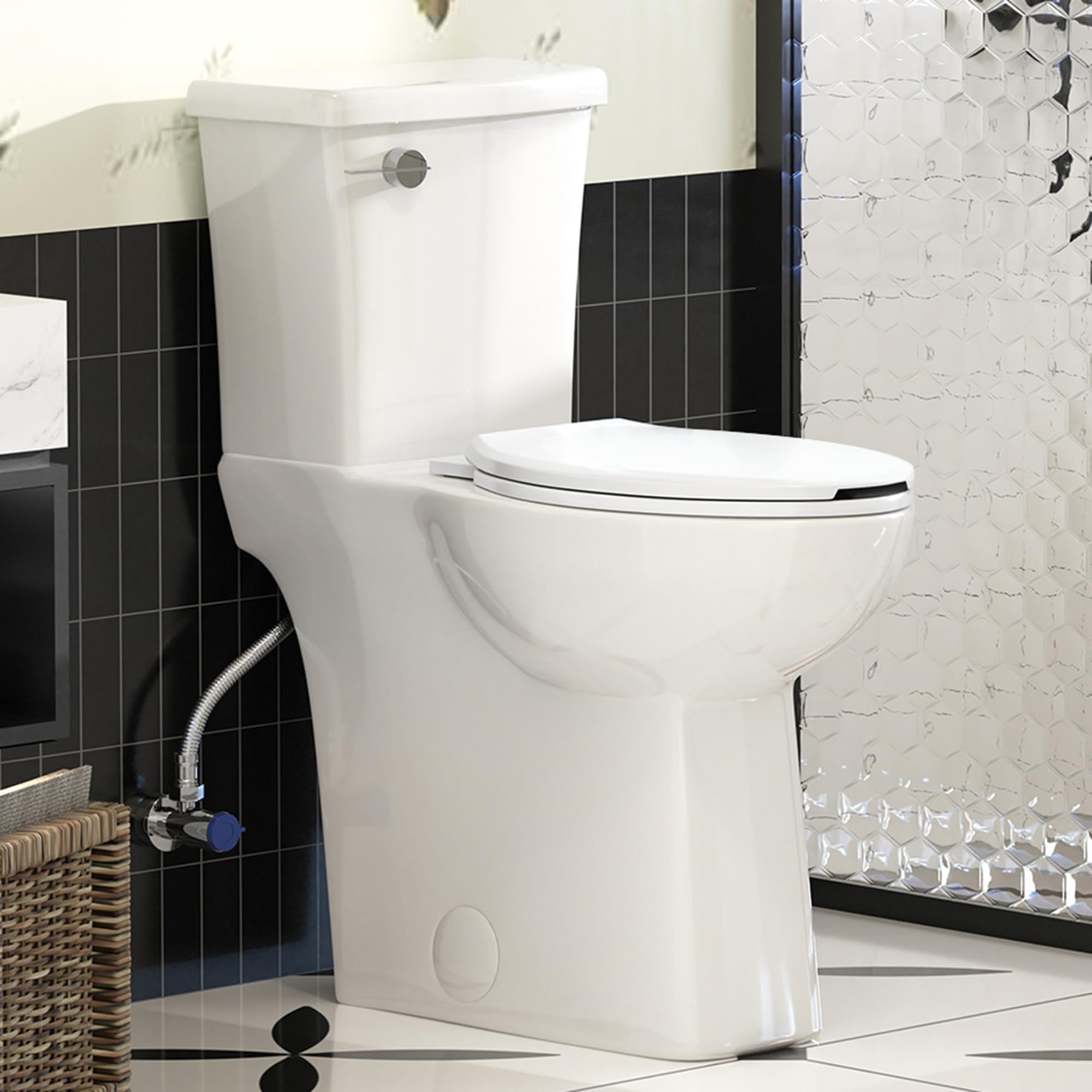 SUPERFLO 21 Inch Extra Tall Toilets Comfort Height Toilet (White)