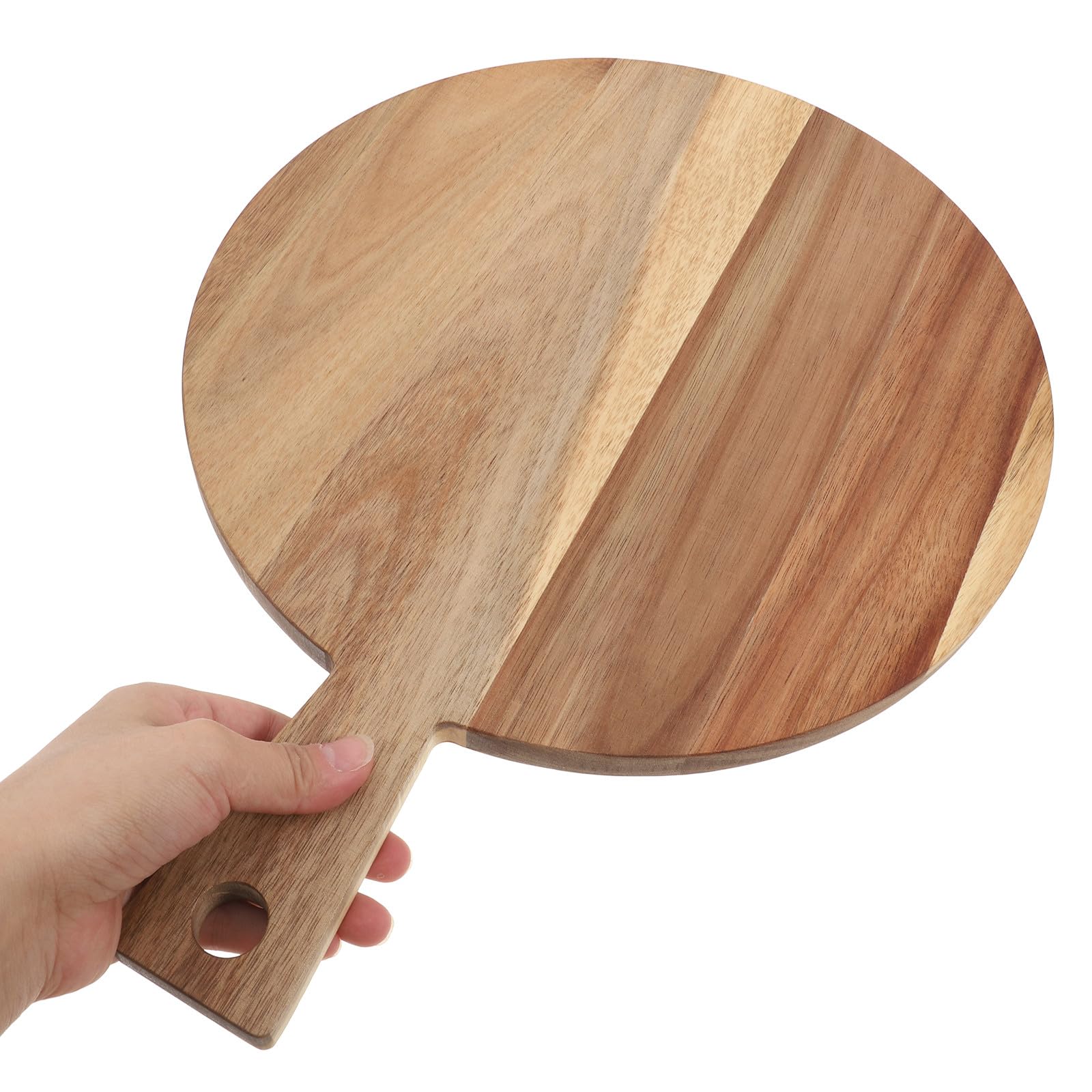 CRAFTHROU Tagliere Facile da Pulire Rotondo con Manico in Legno Resistente alle Crepe per, Formaggio e Domestica