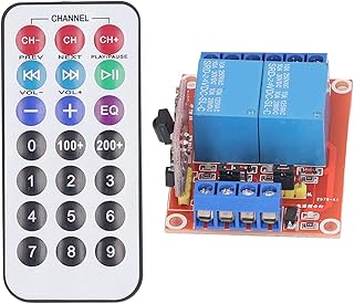Remote Switch Relay, 2 Channel High Low Bidirectional Stable Infrared Remote Relay Module PCB for Laboratory (24V)