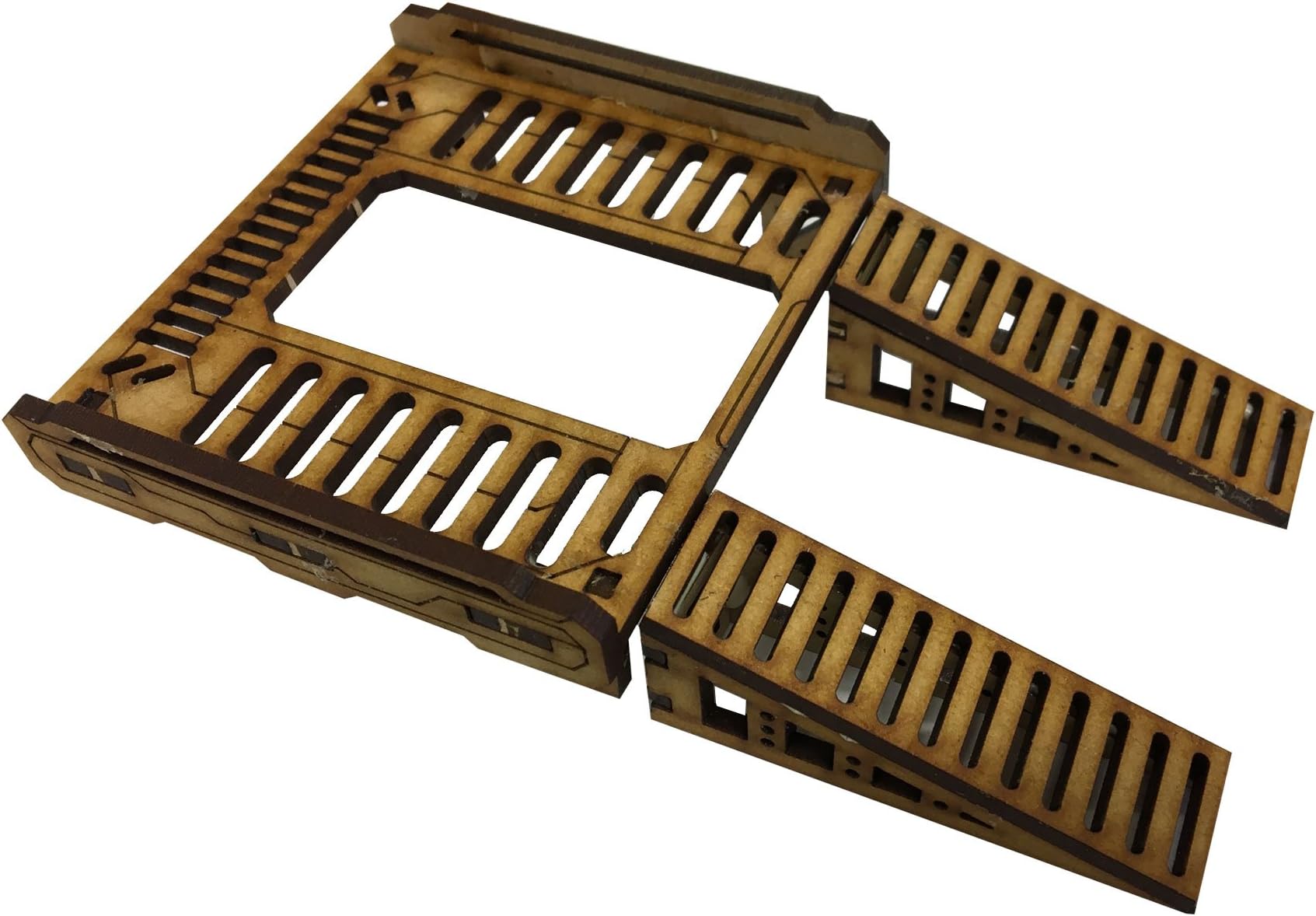 PixieBitz Motorpool Repair Bay Ramp - Futuristic Necromunda Warhammer 40k Wargaming Building Scenery 28mm Tanks Trucks Ships