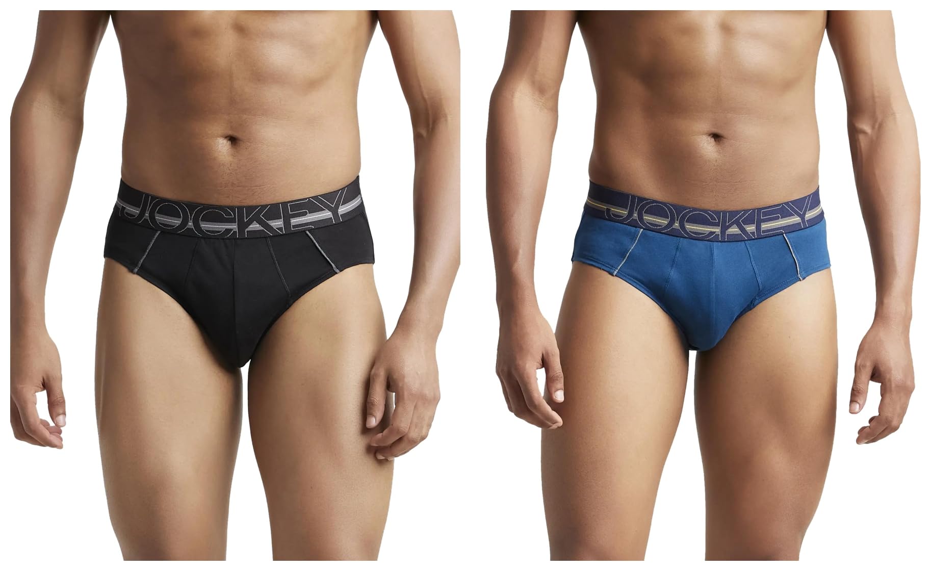jockey Men's Cotton Briefs (Pack of 1) (US14-0105-BLACK_Black_Medium_Black_M) Men's Cotton Blend US14_Pack of 1 Regular Briefs (Pack of 1) Poseidon_M-picture-55