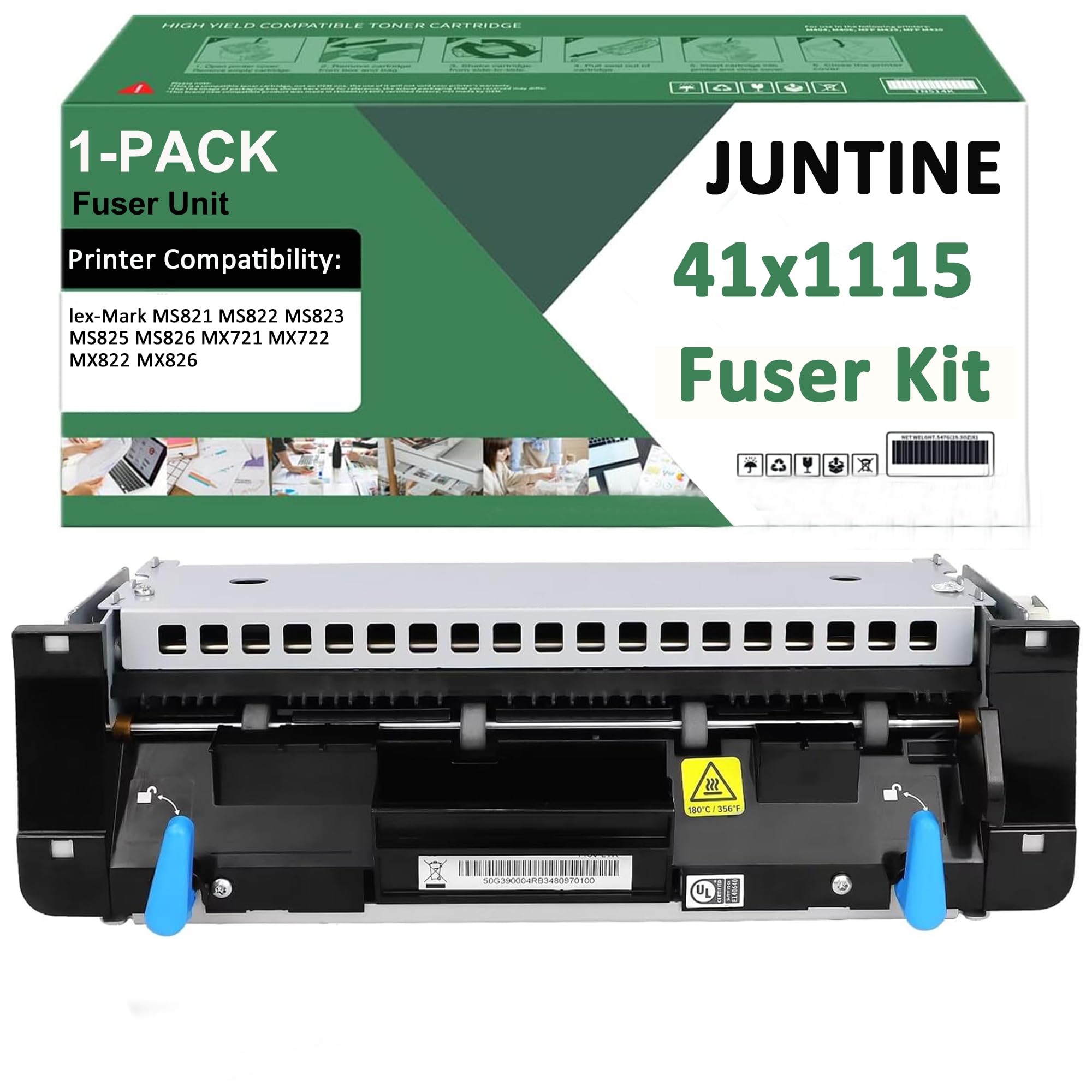 41x1115 Fuser Unit Replacement for Lexmark 41x1115 fuser Unit Compatible with Lexmark MS821 MS822 MS823 MS825 MS826 MX721 MX722 MX822 MX826 B2865 M5255 M5270 XM5365 XM7370 Printer Parts(110V-180K)