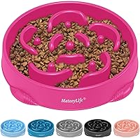 Vista 29 de MateeyLife Cuencos Pequeños de Alimentación Lenta para Gatos 2 Piezas, Cuencos de Comida para Gatos con Rompecabezas Anti-Asfixia, Alimentación
