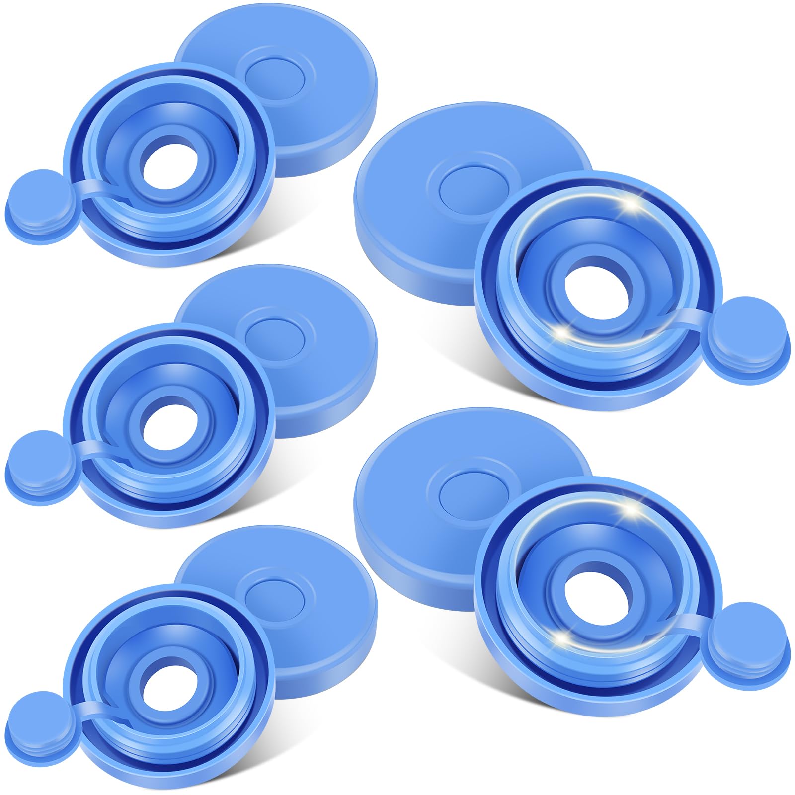 10 tappi per bottiglie d'acqua in silicone, per bottiglia d'acqua da 5 galloni, tappo a vite standard da 55 mm