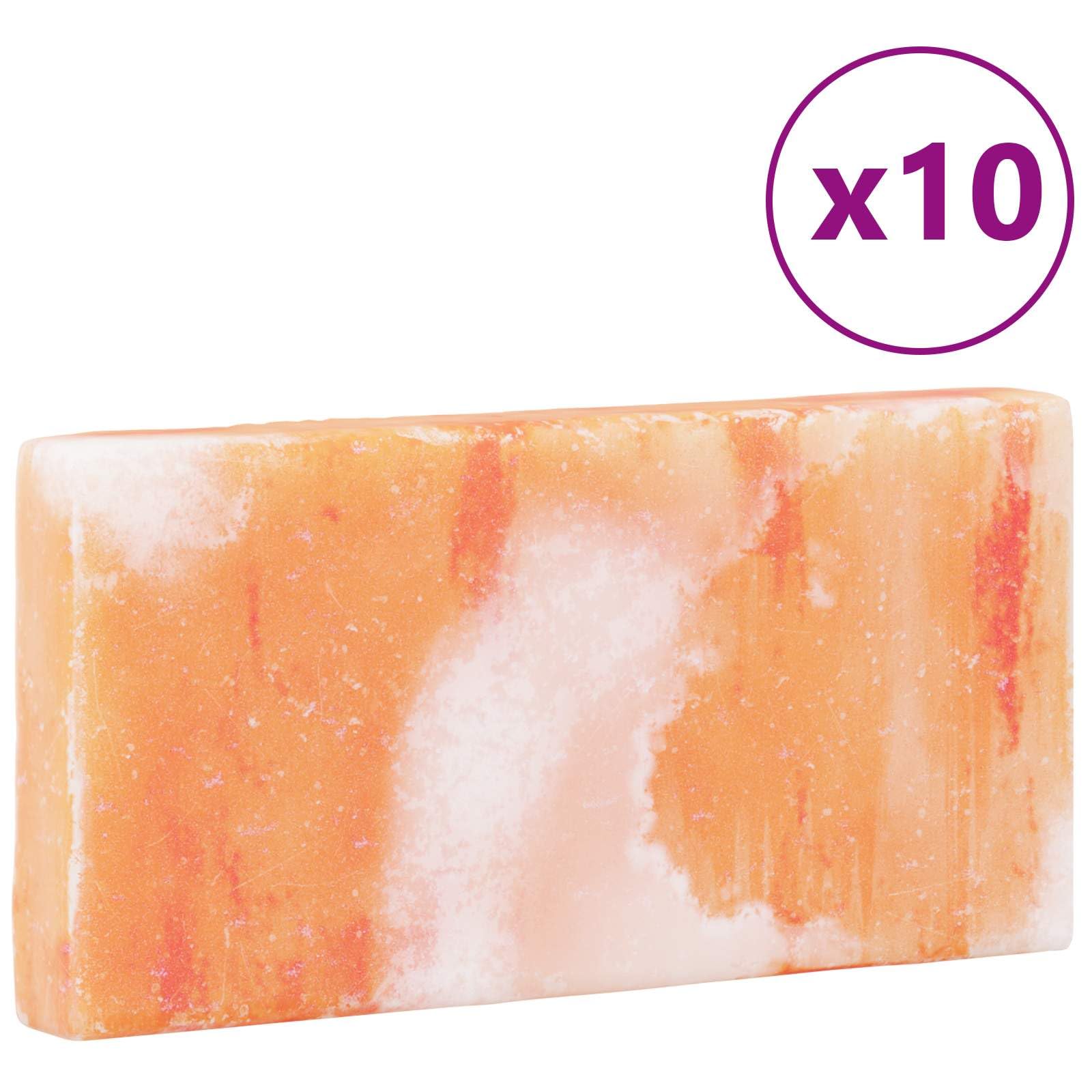 WXGTBKPR Dekoracja z soli kamiennej 10 szt. różowe 20 x 2,5 x 10 cm, zestaw