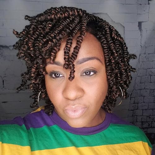 Dorsanee Short Bob Spring Twist Crochet Hair 6 Inch 6