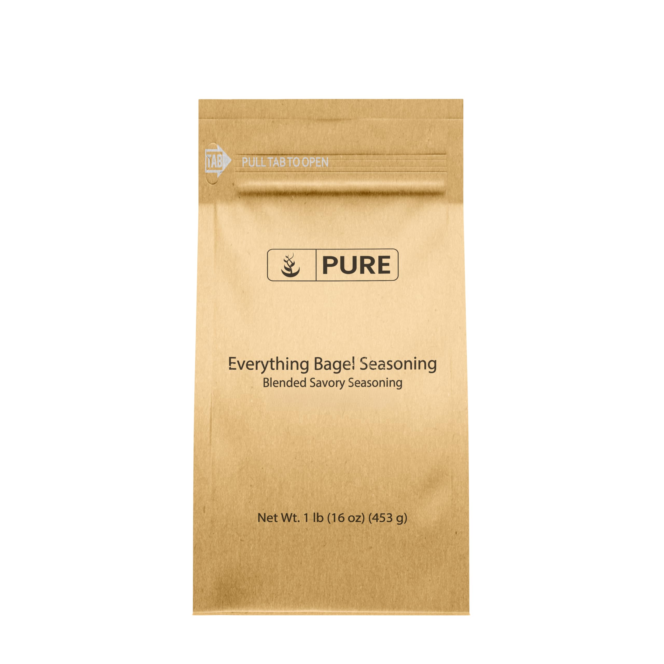 Pure Original Ingredients Everything Bagel Seasoning (1 lb) Add Flavor & Texture, Mix Of Sesame Seeds, Garlic, Onion & Salt