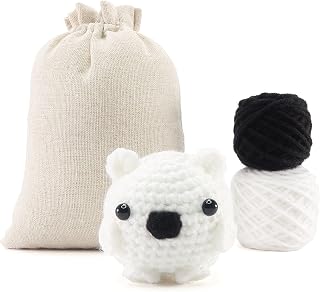 Beginner Polar Bear Ball Crochet Kit - Easy Crochet Starter Kit - Crochet Animals Kit - Amigurumi Kit - Crochet Gift - Animal Crochet Store