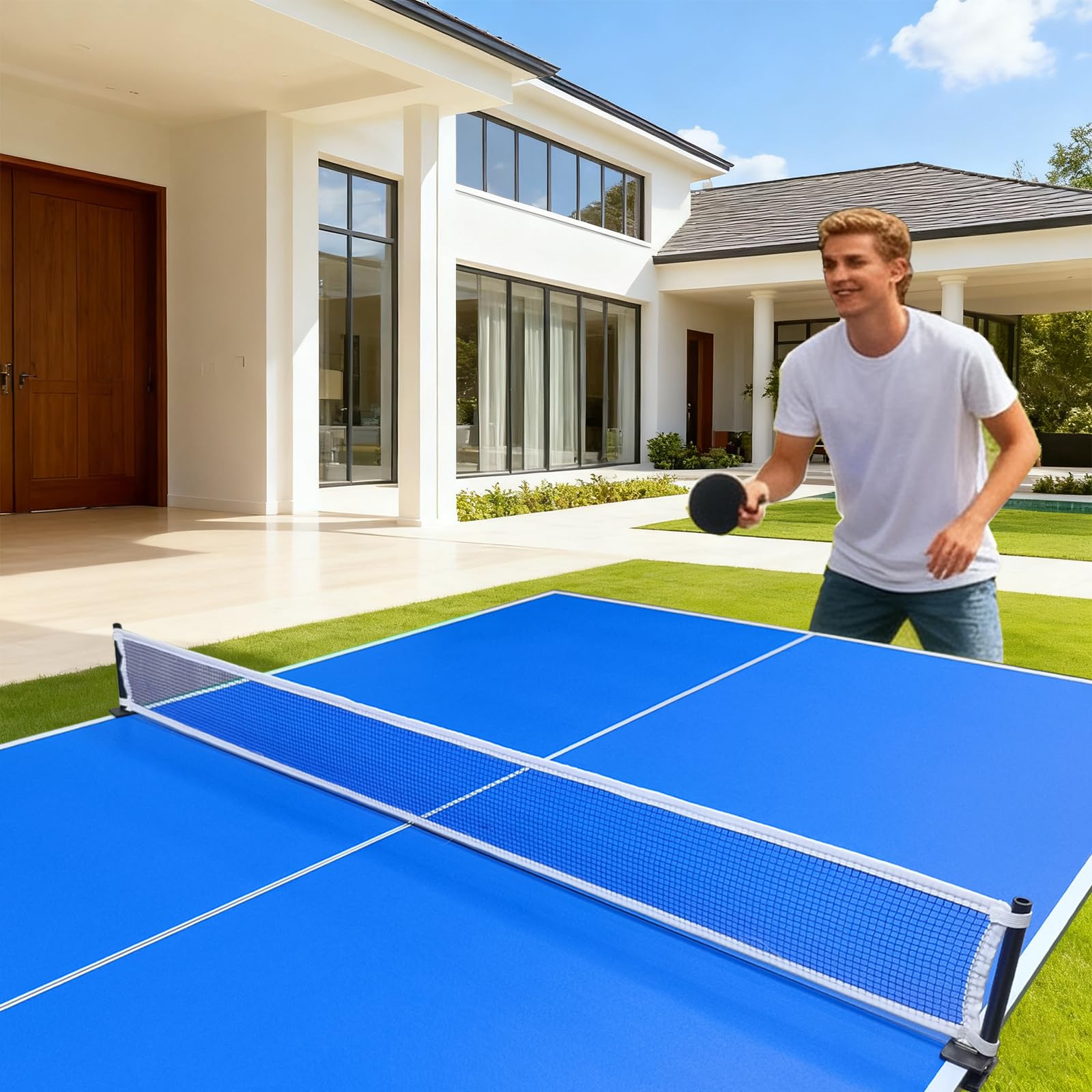 Tavolo da ping pong pieghevole da 7FT Piano da ping pong per tavolo da biliardo interno 210 x 120 cm