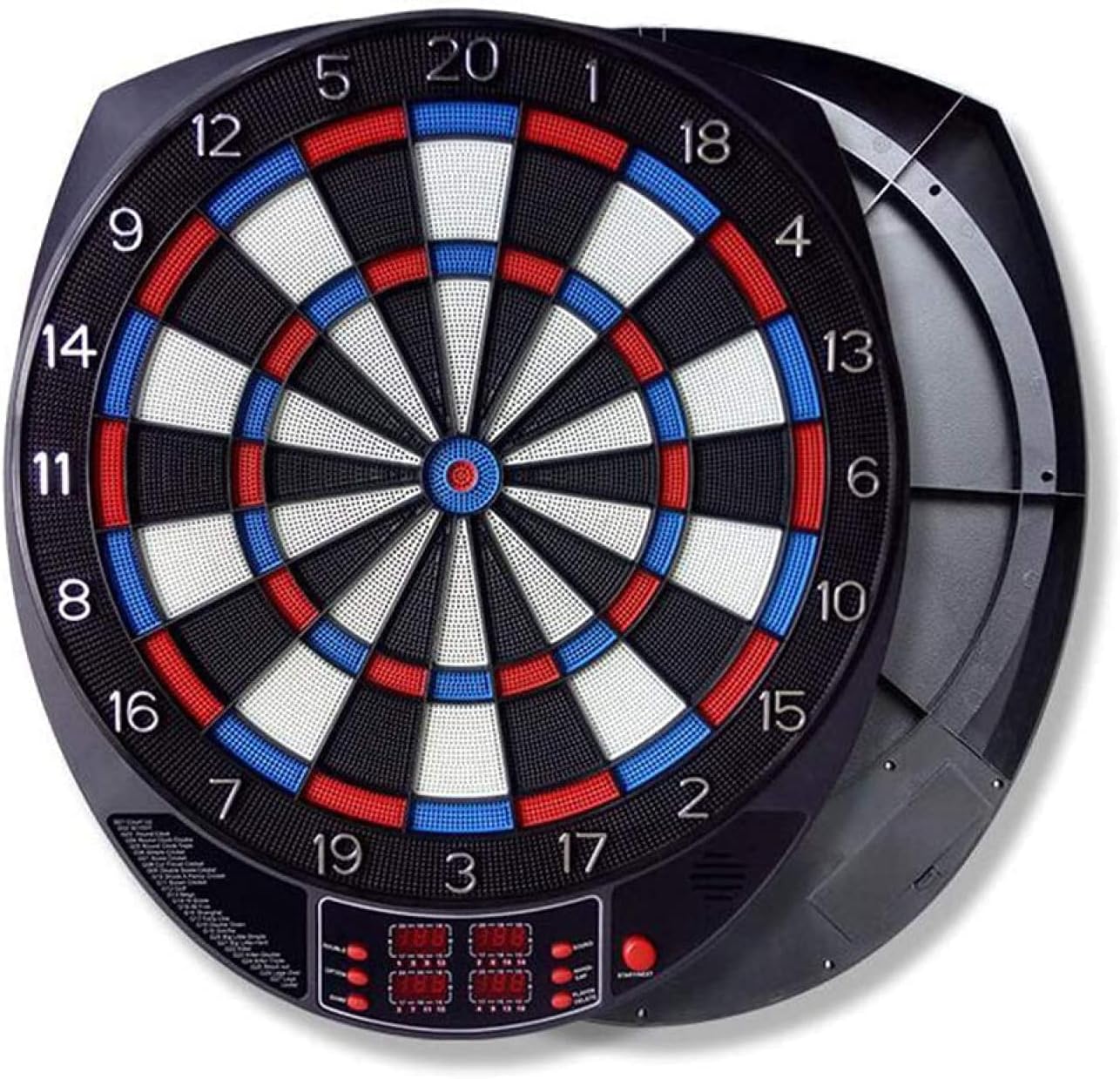 Electronic Dart Board, Electronic Dartboard Set 27 Games and 243 Variations & 4 LED Display with 6 Darts and Cabinet to Storage Multi-Game Option