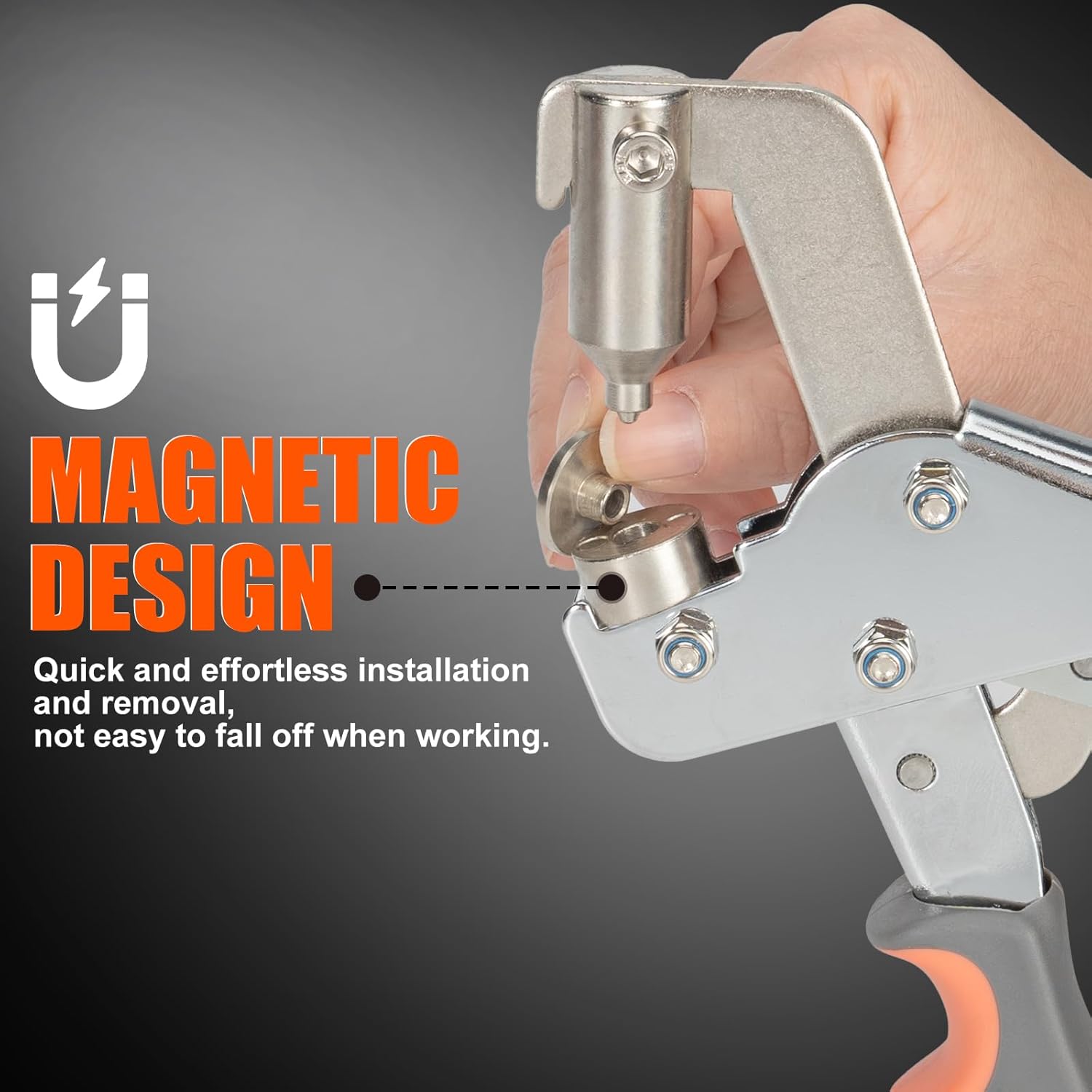 Heavy Duty Snap Fastener Tool with Case, Button Snap Replacement Kit Snap Tool with 80 Sets Metal Snaps Buttons for Fastening/Boat Cover/Tarps/Canvas/DIY/Leather/Sewing/Repair/Fabric