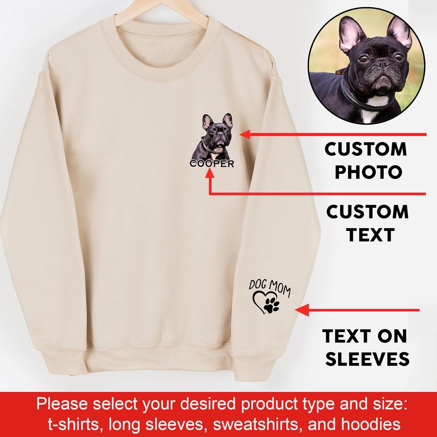 CHIARA CONTI11 Custom Hoodies Design Your Own, Portrait Custom Photo, Customized Gifts For Men, Mama Sweatshirts For Women - Image 4