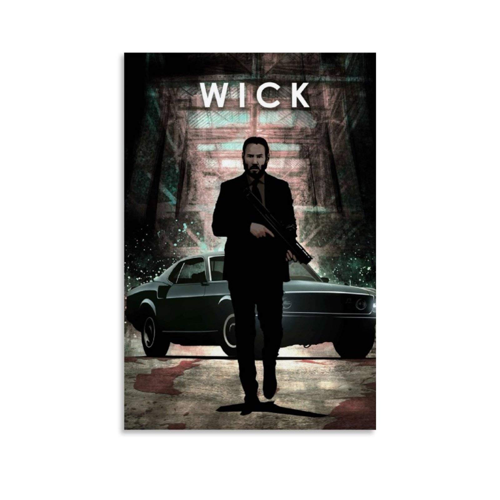 John Wick 3 Poster Decorative Painting Canvas Wall Art Living Room Posters Bedroom Painting 12x18inch(30x45cm)