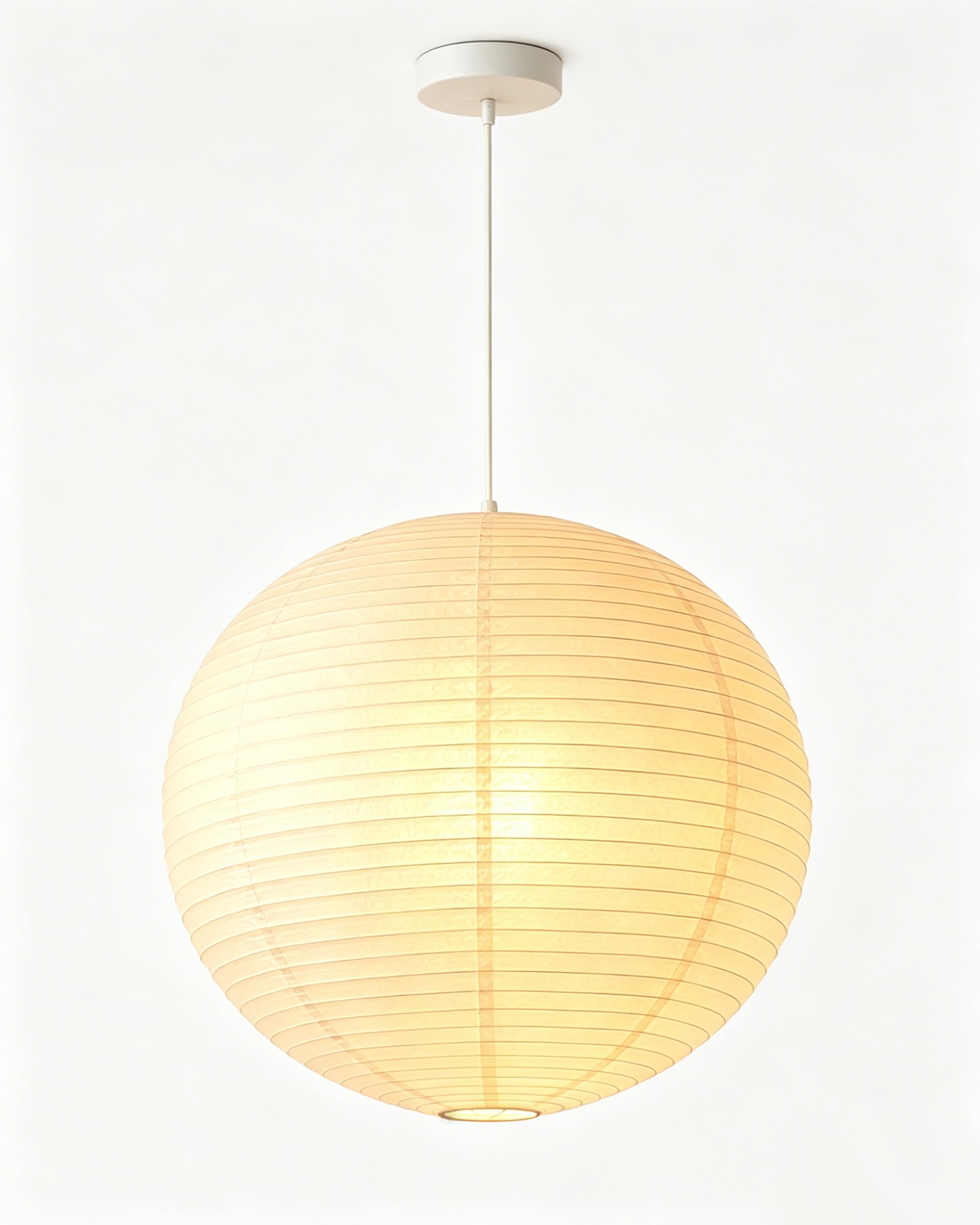 ACMHNC Lampada a Sospensione Giapponese In Carta, 40 cm, E27 | Paralume in carta 40 cm, Lampadario Completo con Portalampada E27, Cavo 1,2 m, Per Camera, Soggiorno, Sala da Pranzo, Hotel