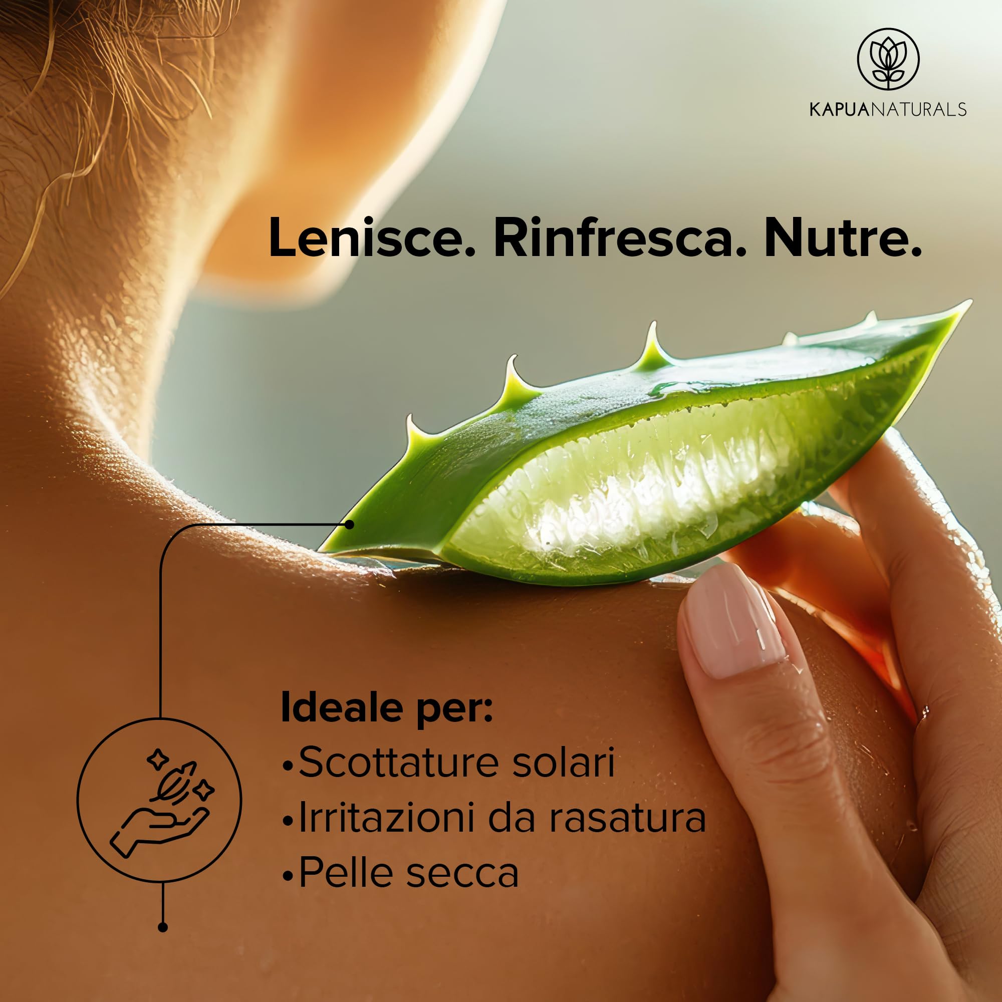 Gel Aloe Vera Puro • Succo puro di aloe vera • Con acido ialuronico e pantenolo • Vegano e senza profumo • Gel puro per viso e corpo • Doposole naturale • Prodotto in Germania