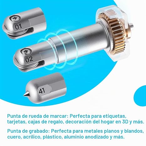 Engraving Tip + Single Point Wheel + Double Point Wheel + Drive Housing Pointer Pack for Maker 4/3/Maker for Making Labels/Gift Boxes/3D Home Decor