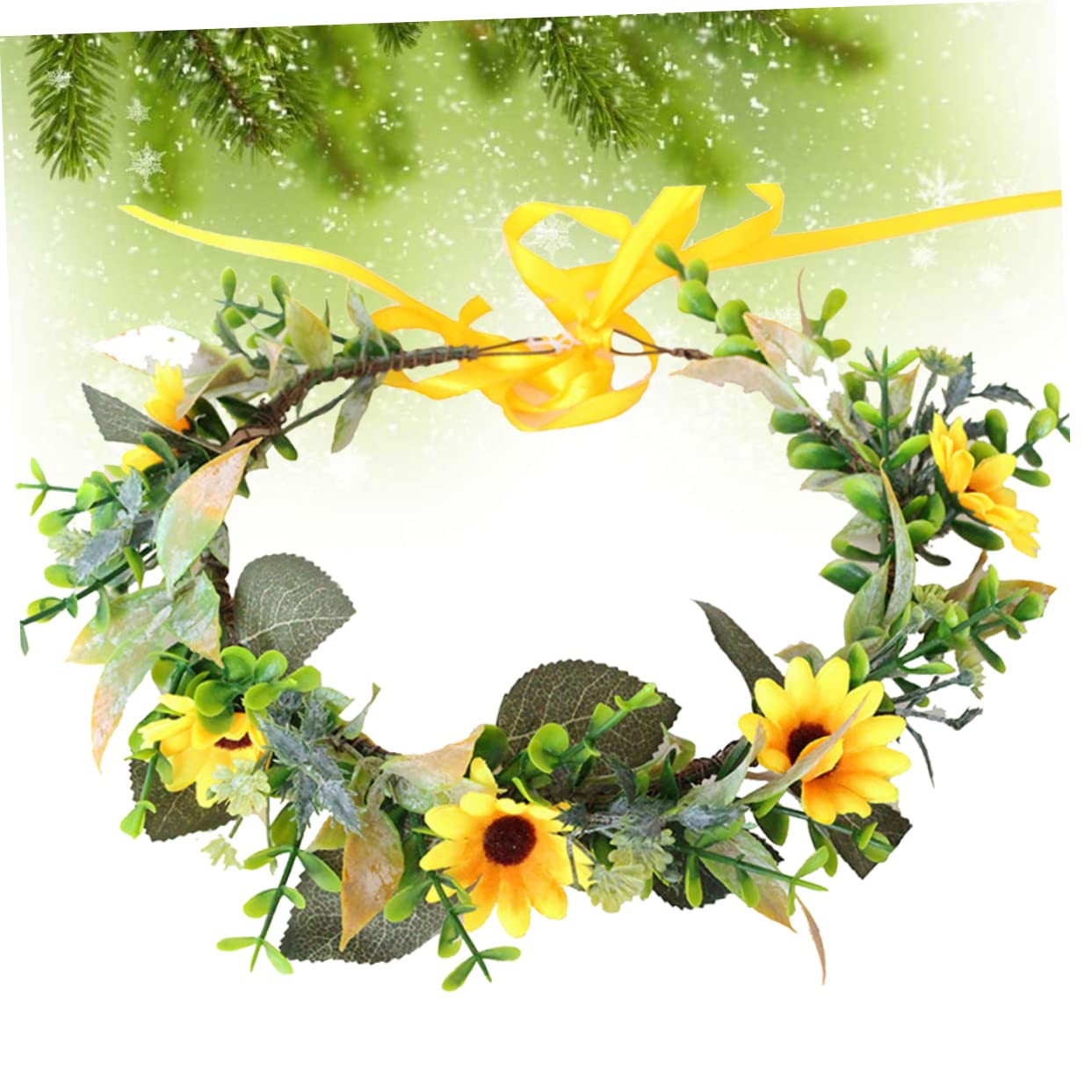 FRCOLOR 3 Piezas cintas para el pelo de fiesta hair topper wedding diadema floral para mujer guirnalda de boda tiara aro de pelo de fiesta diadema de flores pequeña margarita venda novia