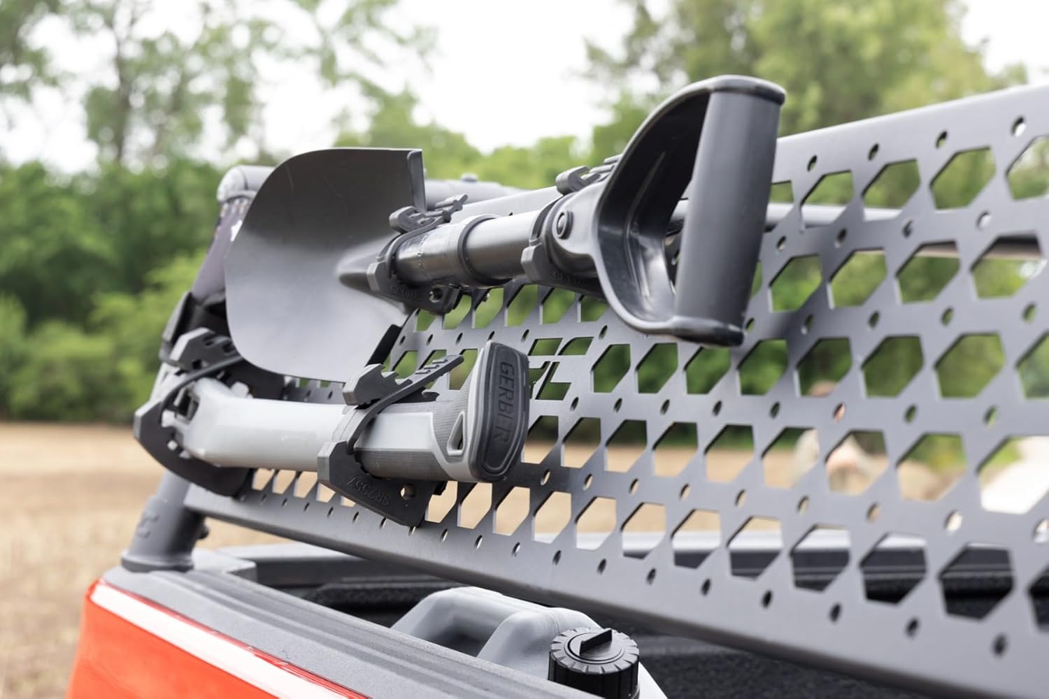 Rough Country Rubber Molle Panel Adjustable Clamp Kit 2-1/2" to 9-1/2" - 50 lb Capacity, Adapts to Any Shape, 2-Pack
