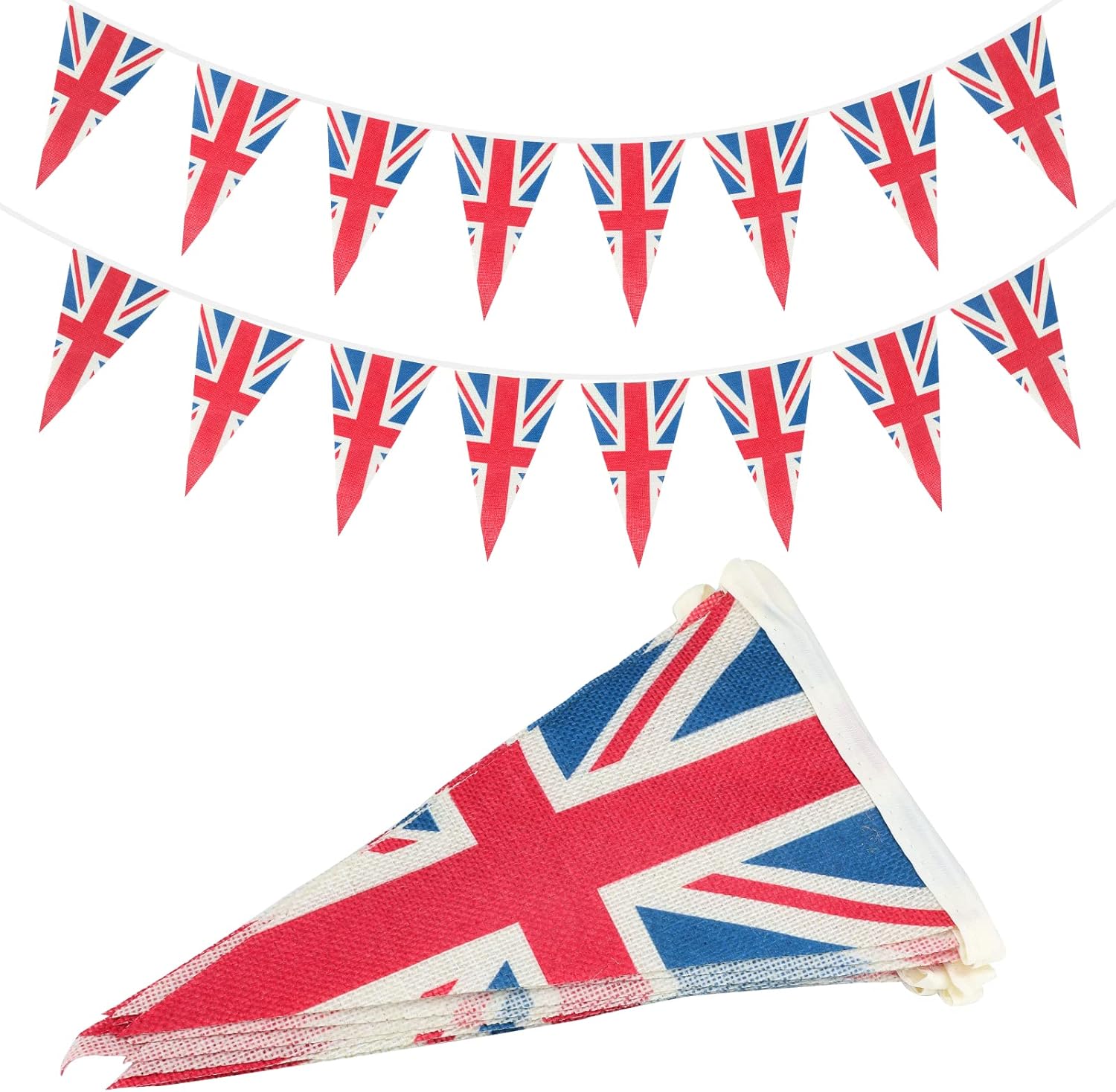 2x10m 33ft Union Jack Bunting Banner 30 Fabric Flags Sports Royal Events Street Party Gb Support~5060478361848 05c Mp