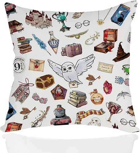 Fundas de almohada de lectura de Harry para los amantes de los libros, regalo de mago, funda de almohada de regalo para bibliotecario, lector