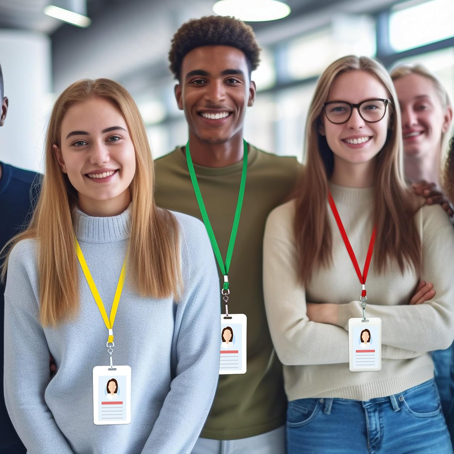 500 Pack Bulk Lanyards for ID Name Badges Holder Flat Lanyards with Hook Clip Swivel for Office School Accessories (Multi Colors) - Image 3