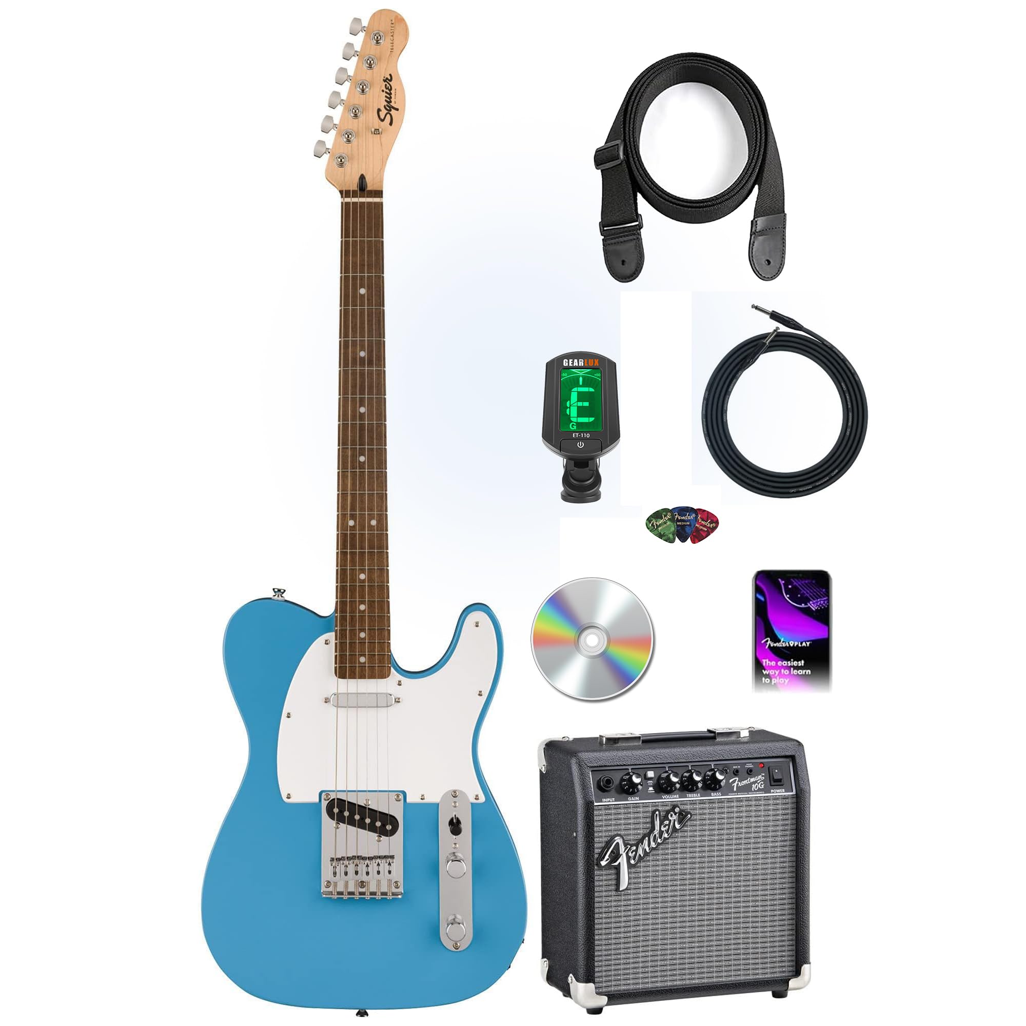 Amazon.com: Fender Squier Sonic Telecaster - California Blue