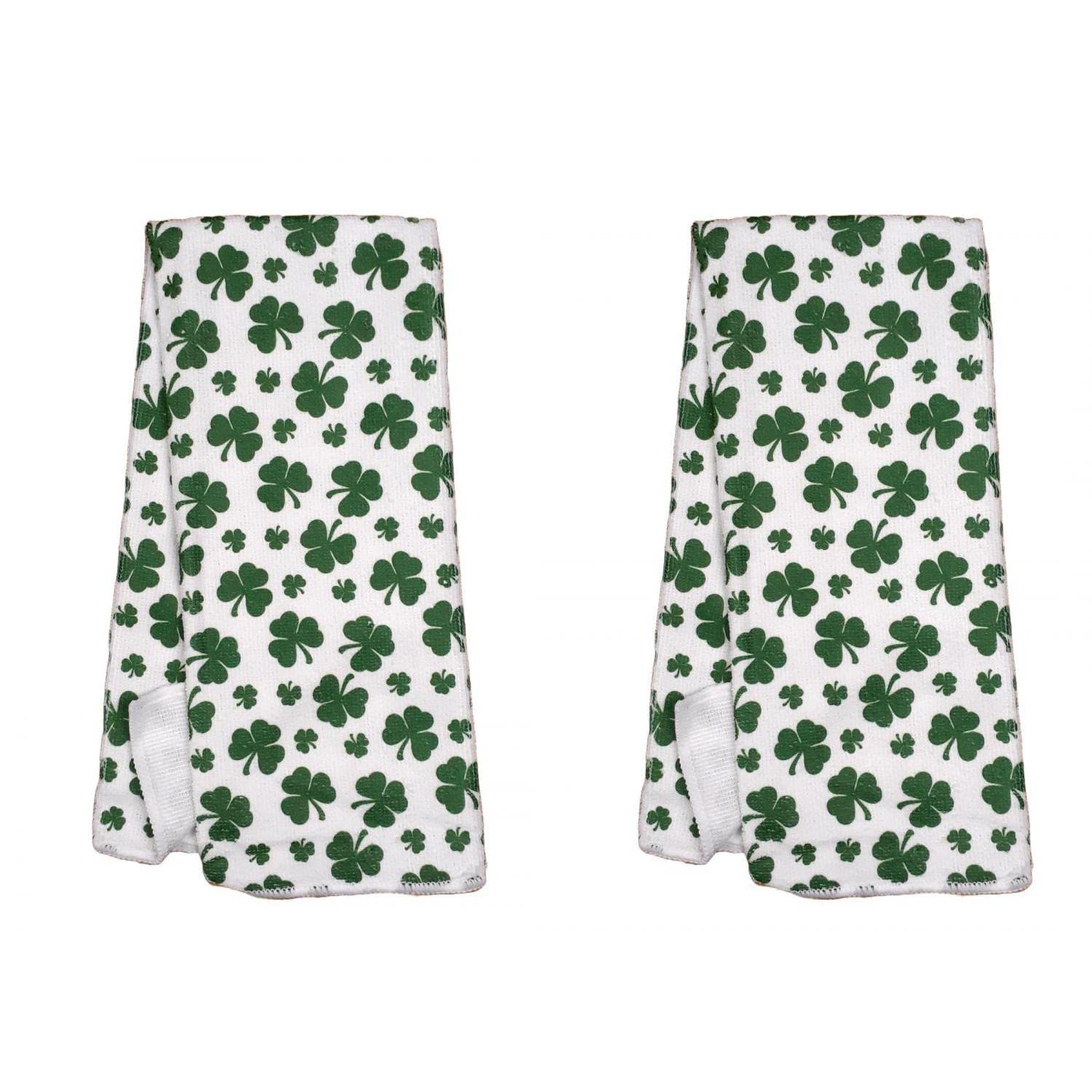 Saint Patrick's Day Shamrock Towels Set of 2