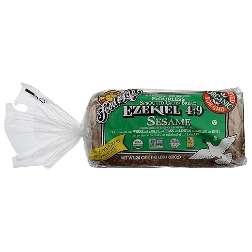 Food for Life Organic Ezekiel 4:9 Sesame Bread, 24 OZ