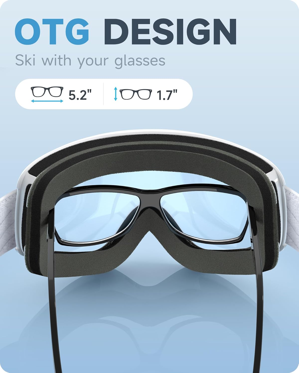 findway Kids Ski Goggles, Kids Snow Snowboard Goggles for Boys Girls Youth OTG - Image 4