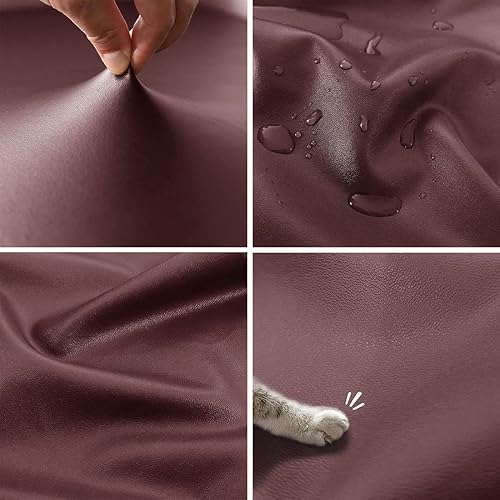 Miniatura 5 de vctops Fundas impermeables de piel sintética para reposabrazos, fundas elásticas vintage para sillas, sofá, sillón, fundas para sofá reclinable, 2