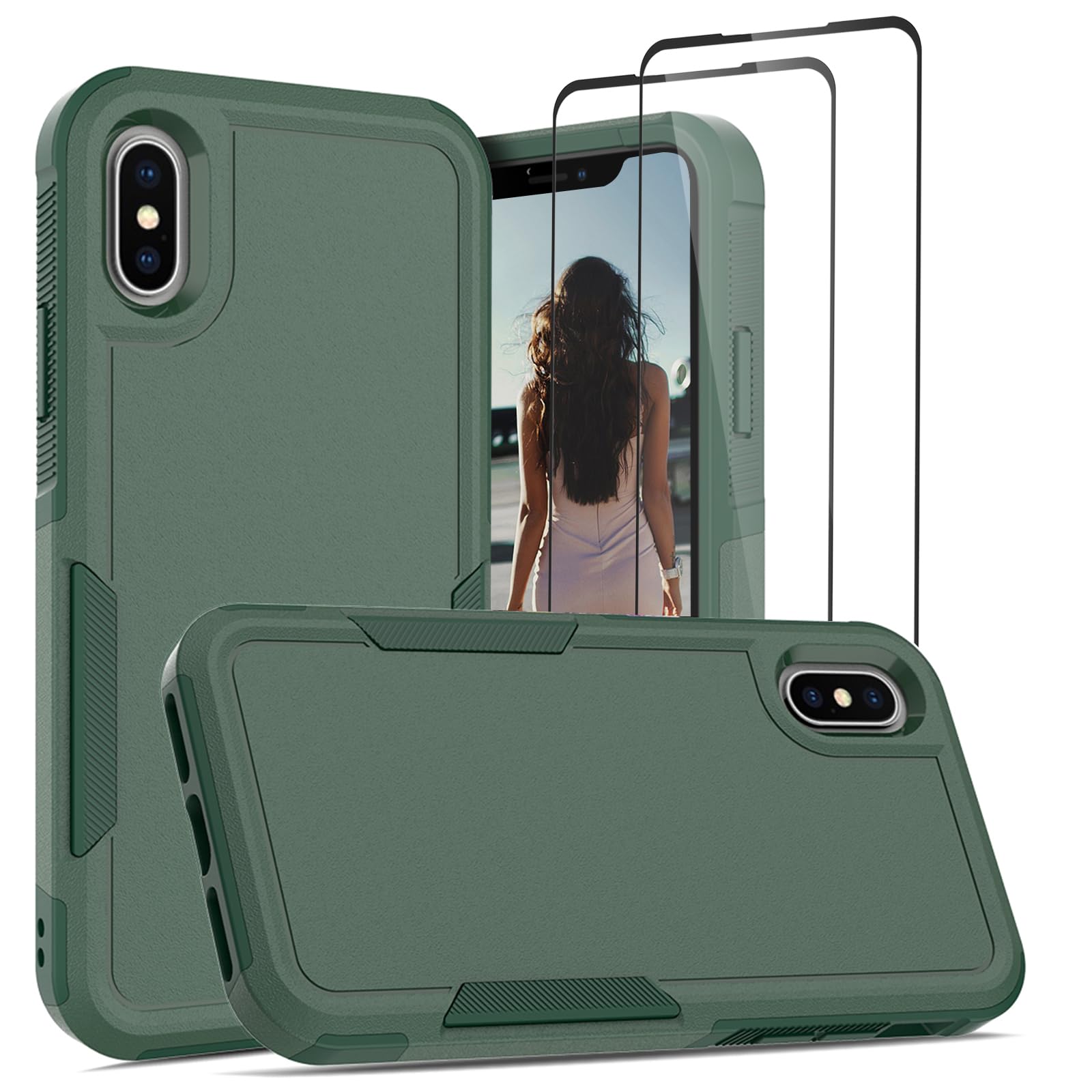 Jeylly for iPhone X Case/iPhone Xs 5.8 inch, Heavy Duty Protective Shockproof Lightweight Case for Men Women, Anti Scratch Hard Phone Cover for iPhone