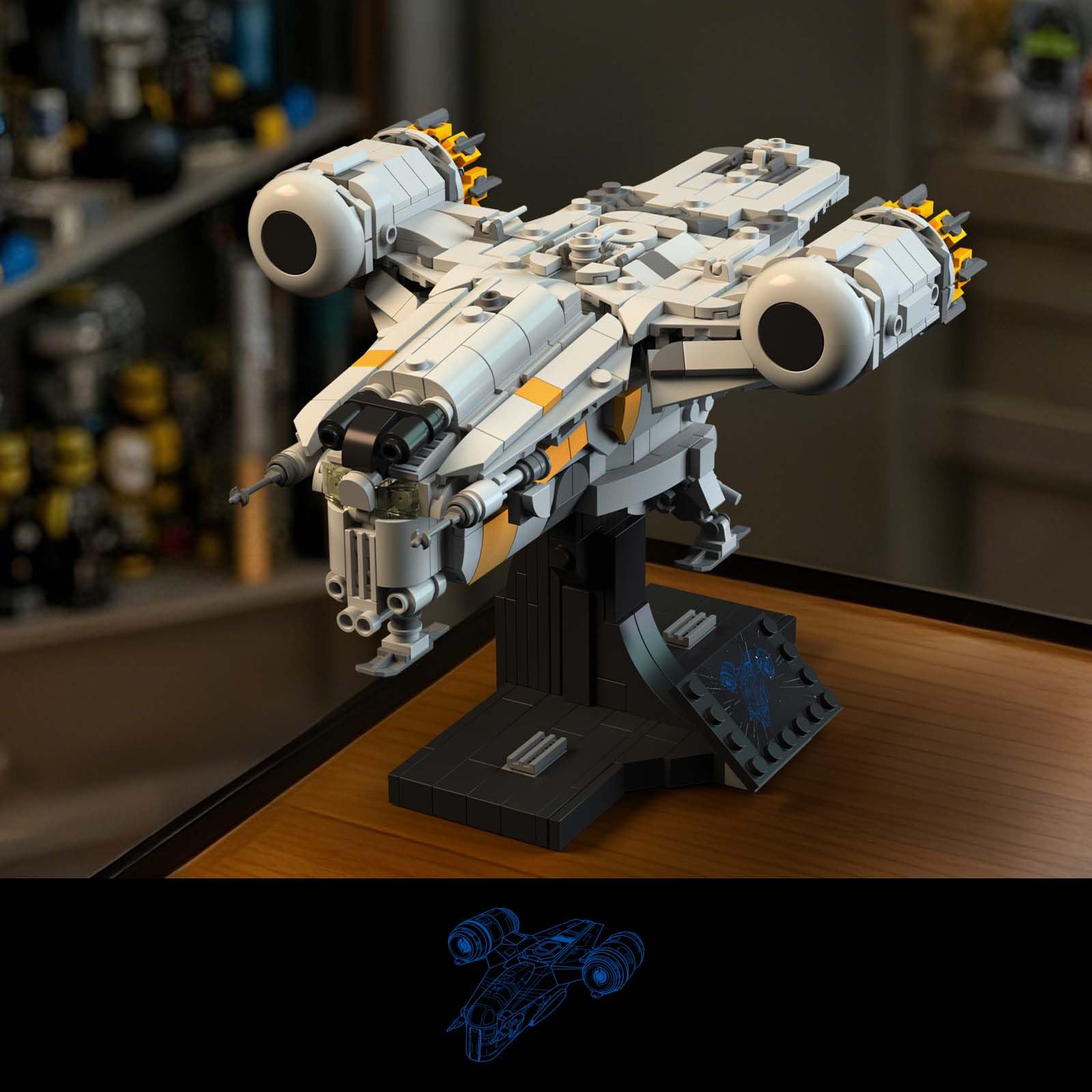 Givenni Star Ship - Set di blocchi da costruzione per adulti, serie Ultimate Collectors Star Ship Model Kit (777 pezzi)