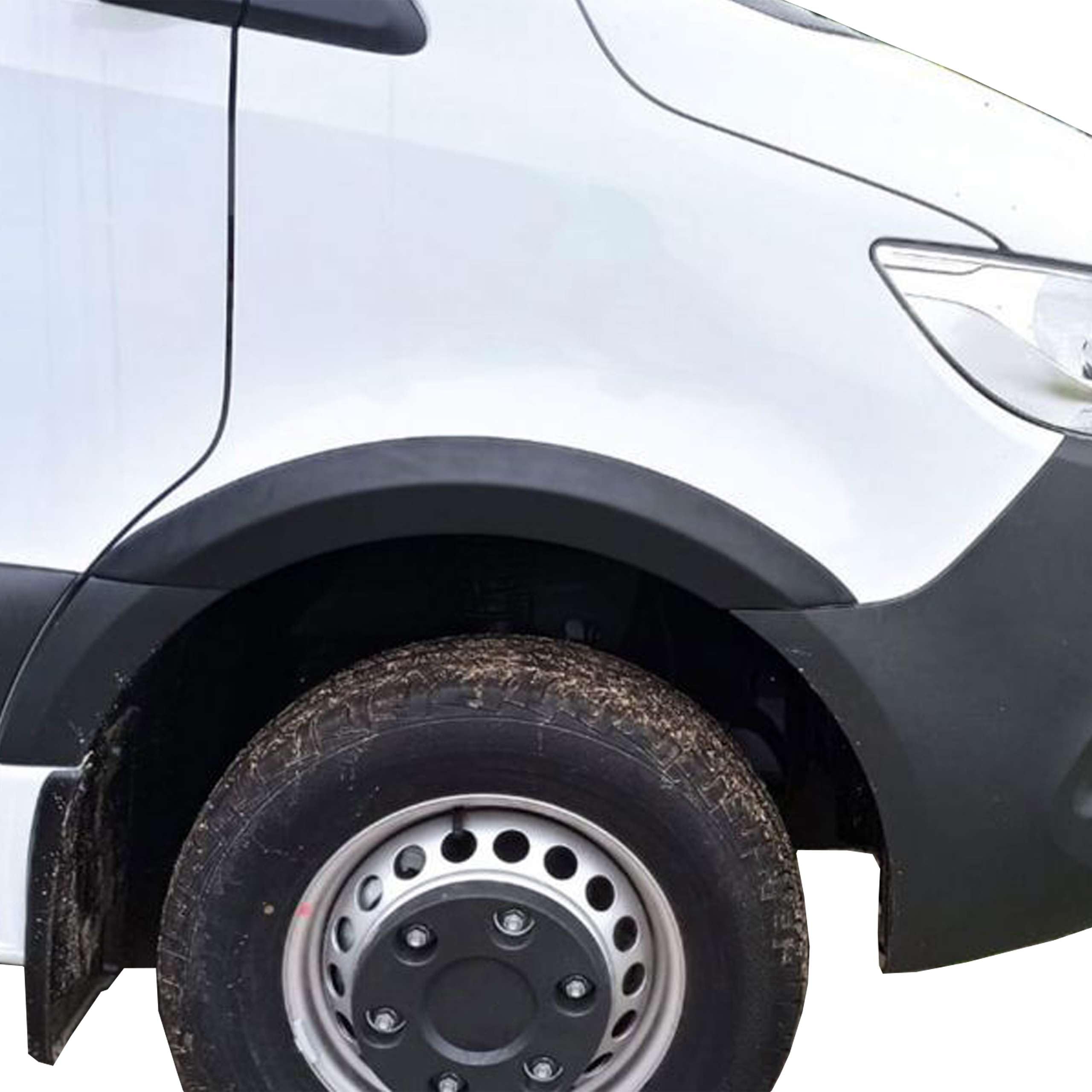 INLY 4 Pezzi protezione passaruota paraurti parafango ABS nero Rivestimento ruota Accessori per auto Parti di stile compatibile con Sprinter W907 destra e sinistra (2018-2024)