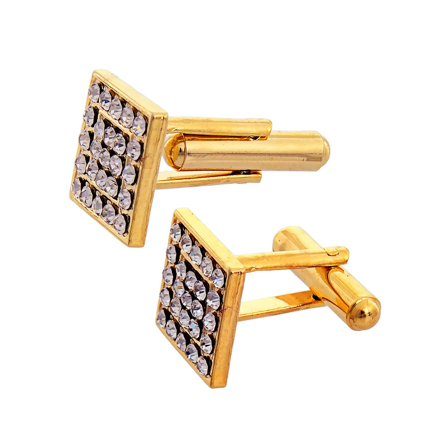Lucky Jewellery Unique Men Jewelry White Color Stone Gold Plated Square Shape Sleeve Button Formal Cuff Button Wedding Shirt Button, Suit, Blazer Cufflinks Pair Gift Set For Men (212-M4C4-C250SQ-W) (B07ML1F9K5) Amazon Price History, Amazon Price Tracker