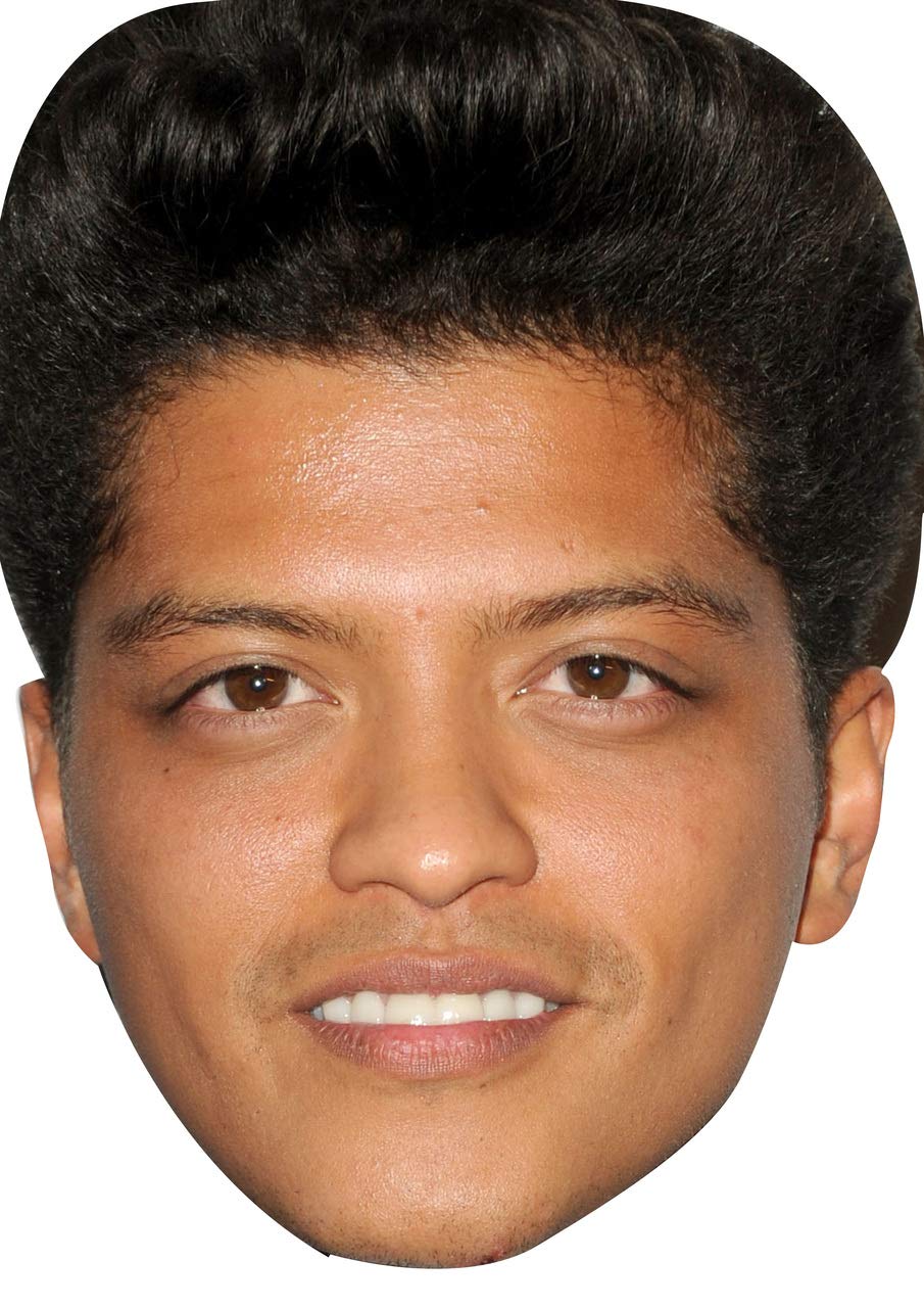 FoxyPrinting Bruno Mars Celebrity Music Star Celebrity Cardboard Party Face Mask Fancy Dress