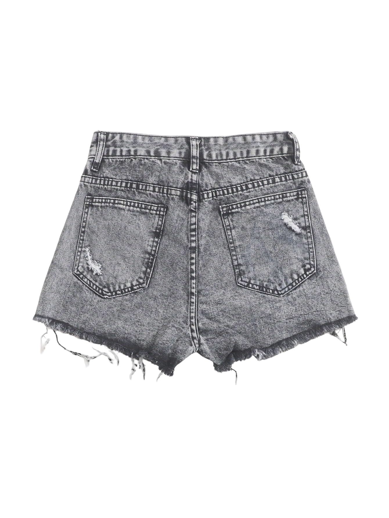 SOLY HUX Damen Jeans Shorts Y2k Denimshorts Destroyed Zerrissener Jeansshorts mit Tasche Low Waiste Kurze Hose Sommer Outfits
