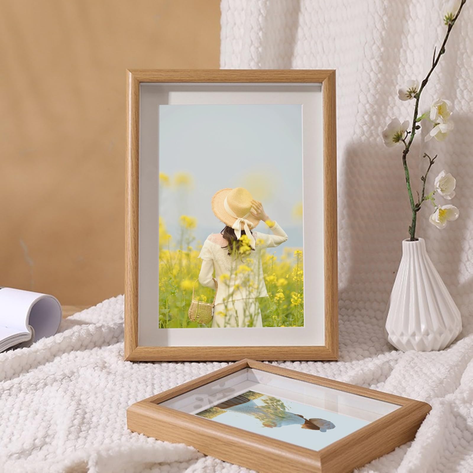 Amazon.com - Stfery 8.3x11.7 Frames Wooden Acrylic Picture Frame