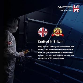Antteq 19 Inch Smart TV, WebOS FHD TV MagiQ 19 with ThinQ AI Voice Magic Remote, BBC Freeview Netflix YouTube Airplay WiFi Black Televisions