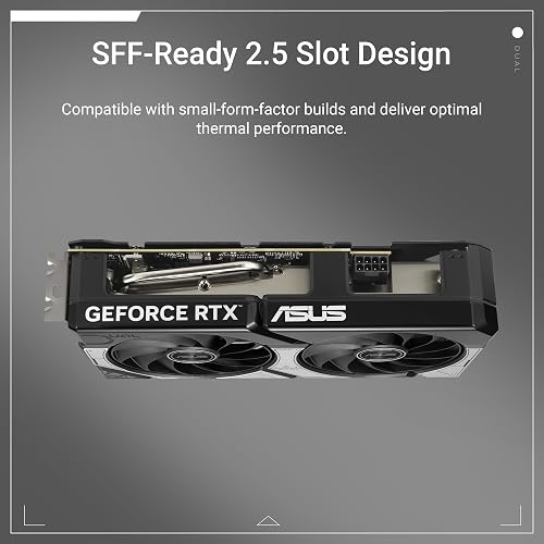 ASUS Dual NVIDIA GeForce RTX 5060 Ti 8GB GDDR7 – Carte Graphique (PCIe 5.0, DLSS 4, HDMI 2.1b, DisplayPort 2.1b, 2.5-Slot, Ventilateurs axiaux, Technologie 0dB, Dual BIOS) - 2