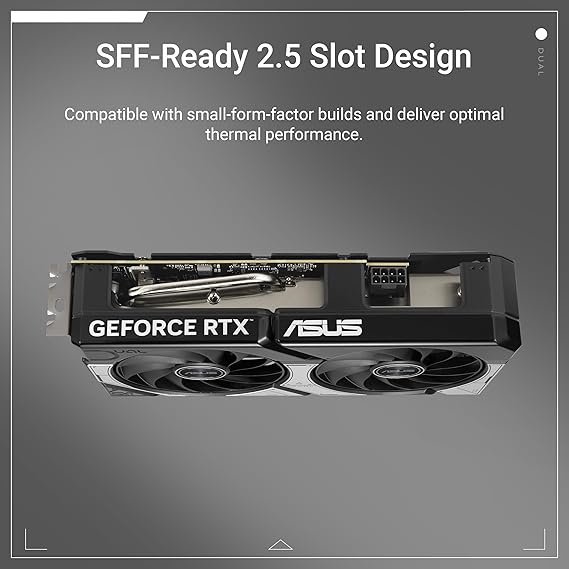ASUS Dual NVIDIA GeForce RTX 5060 Ti 16GB GDDR7 OC Edition Graphics Card, (PCIe 5.0, DLSS 4, HDMI 2.1b, DisplayPort 2.1b, 2.5-Slot, Axial-tech Fan, 0dB Technology),