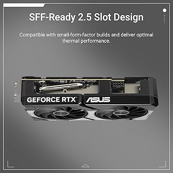 ASUS Dual NVIDIA GeForce RTX 5060 Ti 16GB GDDR7 OC Edition Graphics Card, (PCIe 5.0, DLSS 4, HDMI 2.1b, DisplayPort 2.1b, 2.5-Slot, Axial-tech Fan, 0dB Technology),