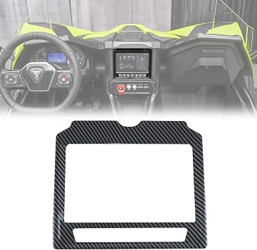 Central Control Navigation Screen Trim for Polaris Slingshot, Carbon Fiber Pattern Car Navigation Decorative Panel Frame Cover for Polaris Slingshot Accessories 2020-2024
