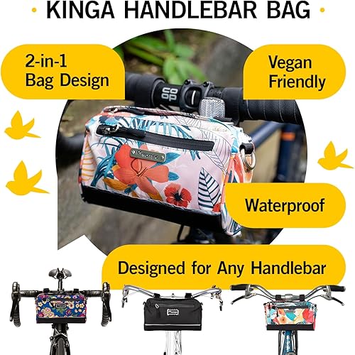 Miniatura 4 de Po Campo Bolsas y accesorios para bicicletas, bolsa de manillar Kinga con marco frontal, bolsa para teléfono de bicicleta, bolsa de almacenamiento