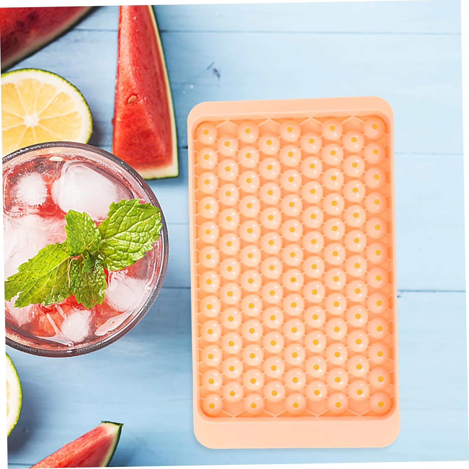 1Set Round Ice Cube Mold Sphere Ice Ball Maker for Freezer Includes Shovel Ice Tray for Whiskey Cocktails and Beverages Adorable Design Low Temperature