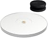 Fluance High Density Frosted Acrylic Platter for Fluance Reference Turntables RT82RT83RT84RT85, Includes HiFi Vinyl Record Weight 760 gram Steel LP Disc Stabilizer