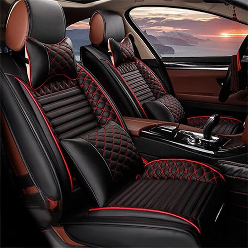 Funda impermeable de piel sintética para asiento de coche, ajuste ajustable para Nissan Skyline V36 Sedán, cojín delantero + trasero, compatible con