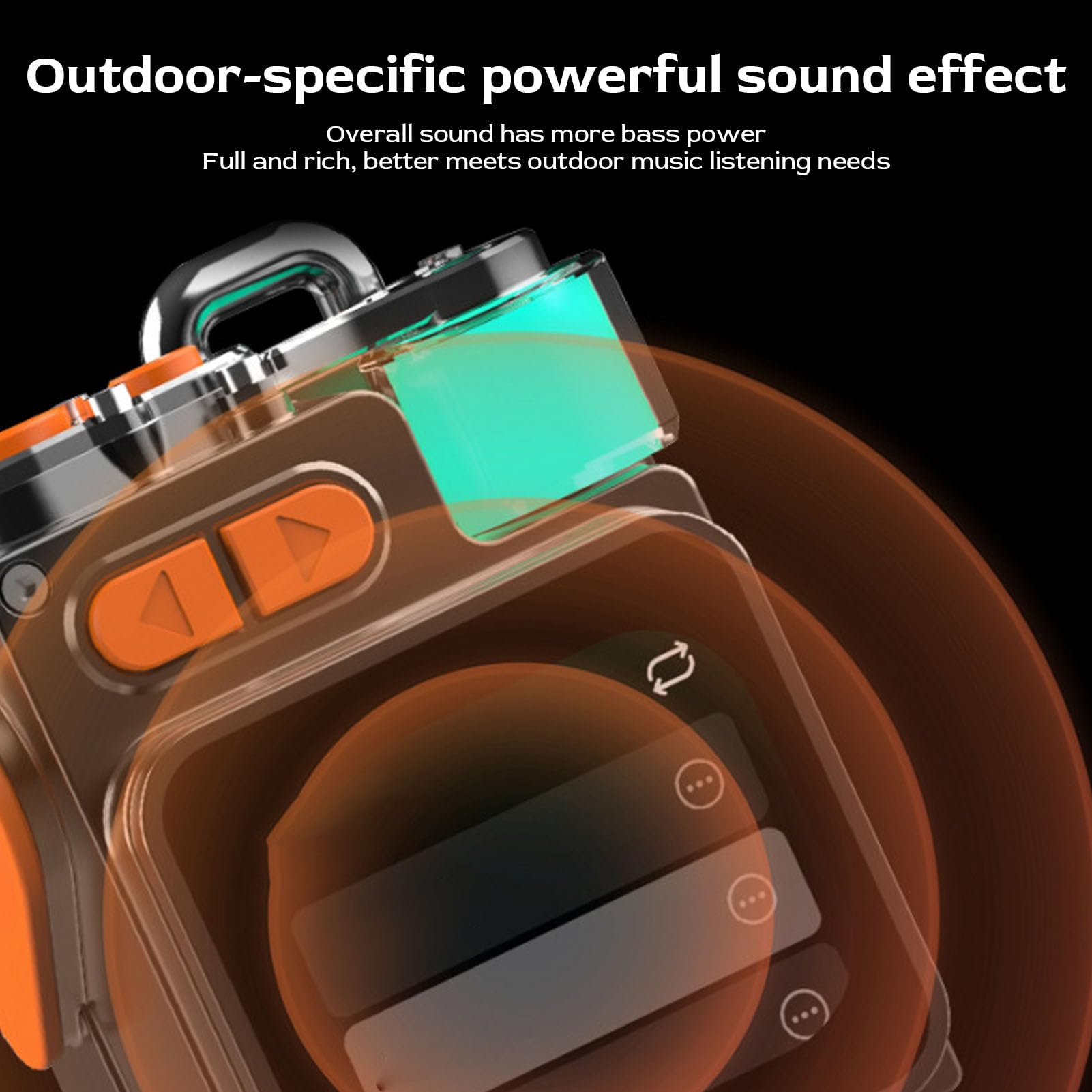 Asixxsix Mini Haut-Parleur Bluetooth Portable avec écran Tactile LED