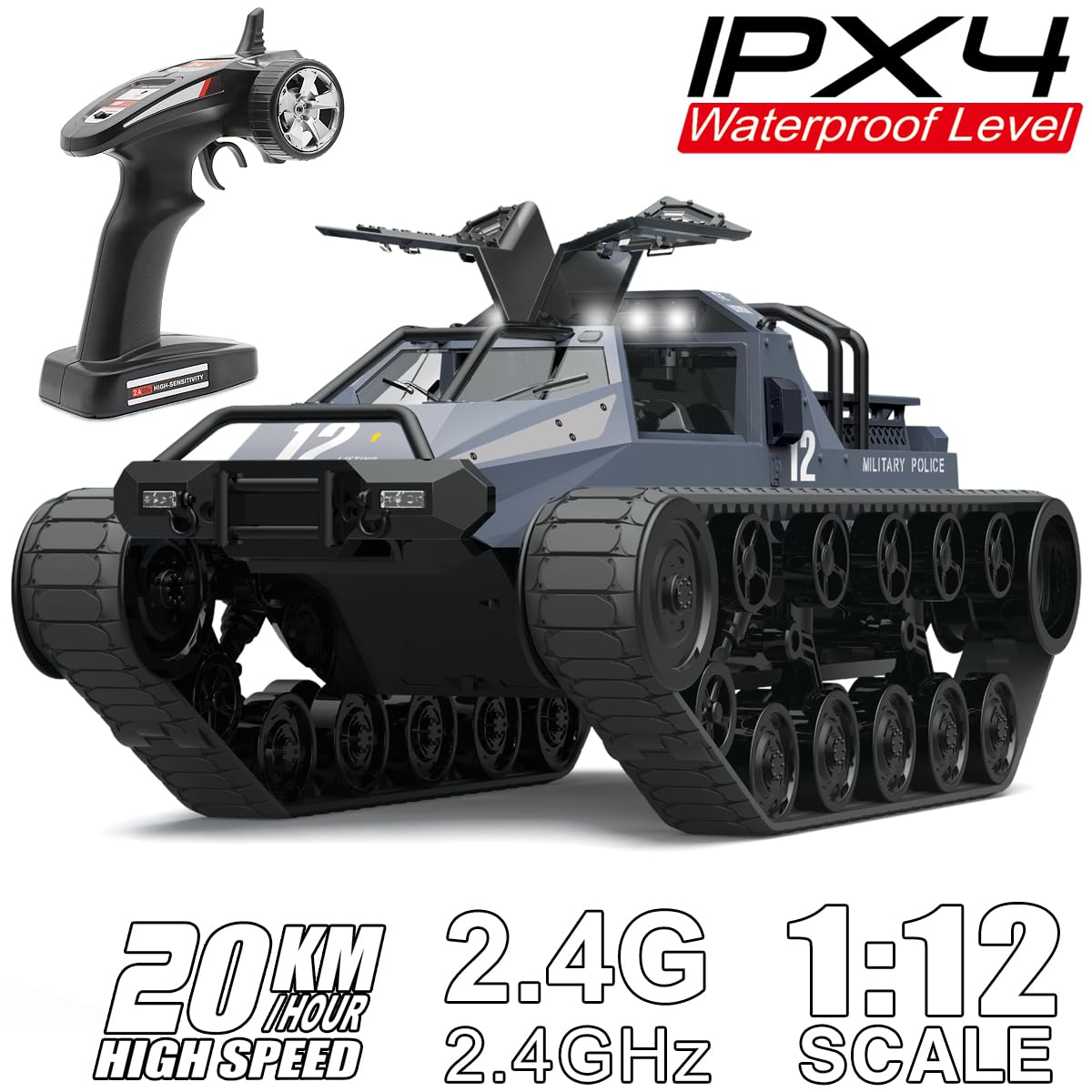 Amazon.co.jp: Mostop リモコンクローラー 高速タンク オフロード 4WD