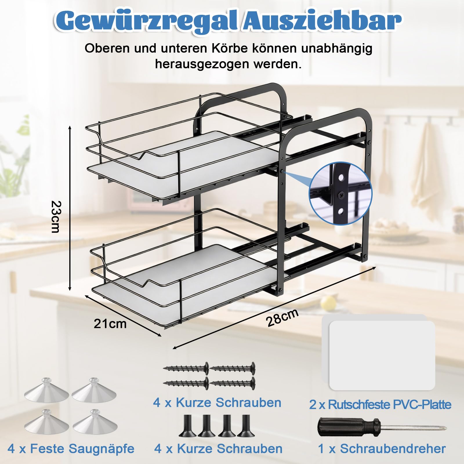 Étagère à épices extensible