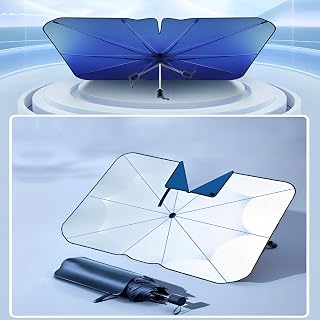 Umbrella for Car Front Windshield Sun Shade 360° Rotating Folding Umbrella Sun Shade, Cover Dashboard Sun Protection Universal